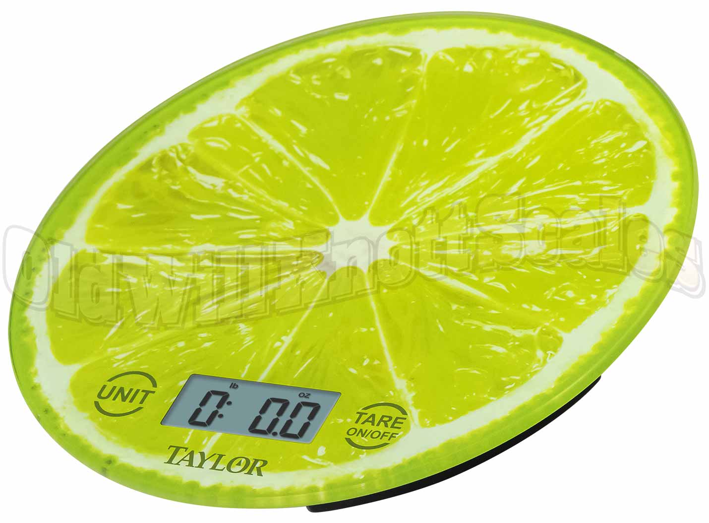 Taylor - 3823LI - Glass Top Kitchen Scale with Lime Slice Background