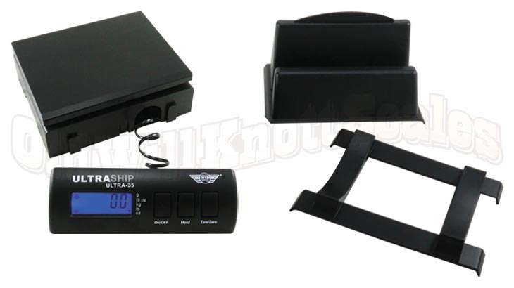 The My Weigh UltraShip 35 with envelope and tube holding attachments
