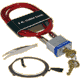 Lock, tweezers and sample pan