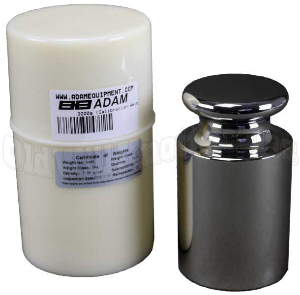 AE 700100010 - 2000 gram calibration weight and storage case
