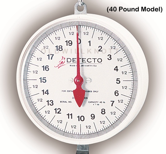 Detecto MCS-40P Hanging Scoop Scale-40 lb Capacity