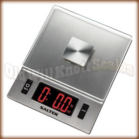 Salter - 1069SV - Digital Kitchen Scale with Red LED and Glass Platform