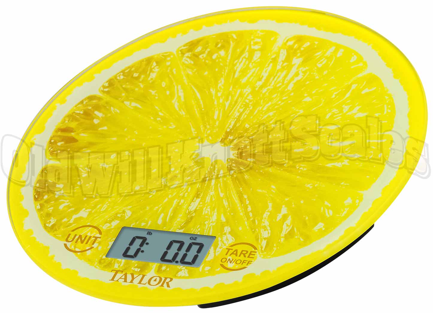 Taylor - 3823LE - Glass Top Kitchen Scale with Lemon Slice Background