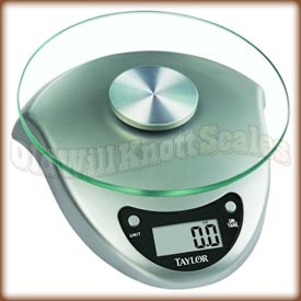 Taylor - 3831S - Silver Digital Food Scale with Glass Platform